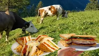 Azerbaijan cooking  mountain village cooking  Azerbaijan village videos  chicken sandwich EP 3 [upl. by Snilloc602]