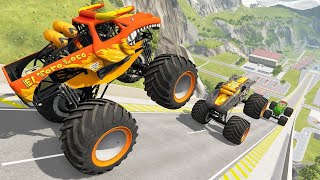 Monster Truck Showdown – Extreme Air amp Unbelievable Crashes Live [upl. by Anertal]