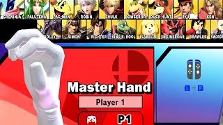 Super Smash Bros Ultimate Play As Master Hand  Boss Character  World Of Light Gameplay [upl. by Won]