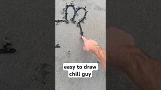 pov you’re just a chill guy on the beach how to draw chill guy chillguy howtodraw [upl. by Anawd]