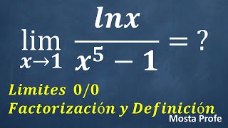 Limites con logaritmos naturales neperianos ln x limites logarítmicos por factorización y definición [upl. by Ahsiemat]