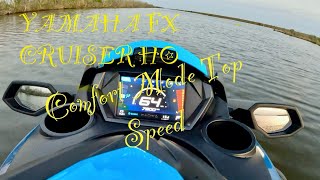 2024 Yamaha FX Cruiser HO 1900 Comfort Mode Top Speed Run yamaha waverunner aquatherapy speed [upl. by Zelma]