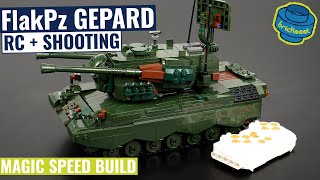 Shooting FlakPanzer GEPARD with RC  KAZI 84143 Speed Build Review [upl. by Cirone]