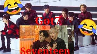 200105 Got7 react to Seventeen in Gda 2020 [upl. by Martsen]