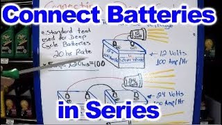 How to connect Deep Cycle Batteries in Series [upl. by Ahsaeym]