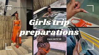 VLOG girls trip preparations  pack with me  did my nails  let’s go on vacation 🎀 [upl. by Grail]