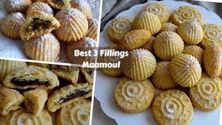 Best Maamoul with 3 Fillings Recipe  Maamoul cookies Recipe [upl. by Idram]