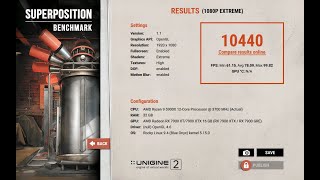 Superposition Benchmark 1080P Extreme  FreeBSD 141  Radeon RX 7900 GRE [upl. by Eisserc788]