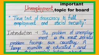 Essay on Unemployment in Indiaessay on unemploymentproblem of unemployment in India essay [upl. by Starlene]