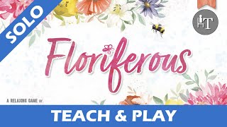 Tutorial amp Solo Playthrough of Floriferous  Solo Board Game [upl. by Meir]