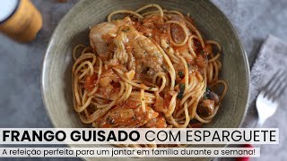 Frango guisado com esparguete  Food From Portugal [upl. by Aerda]