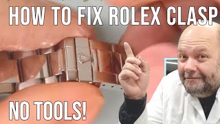 How to fix your tired Rolex clasp Without any tools [upl. by Ahset15]