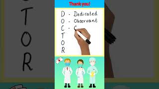 Doctors Day Poem  Doctor Acrostic Poem  Doctors Day message wish Thank you  Full form acronym [upl. by Narcis]