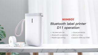 NIIMBOT D11 thermal sticker label printerhow to use [upl. by Dlanigger]