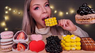 ASMR MANGO BUBBLE MOUSSE CAKE TAPIOCA PEARLS RASPBERRY LYCHEE CAKE STRAWBERRY DAIFUKU MUKBANG 먹방 [upl. by Mehalick657]