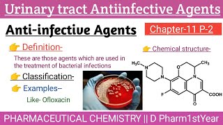 Urinary tract Antiinfective agent  cha11 P2  Pharmaceutical chemistry  D Pharm1stYear Hindi [upl. by Hgielrebmik]