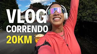 vlog 5ª semana   de 2 horas correndo correndo 20km pela segunda vez correndo na inglaterra [upl. by Leasia]