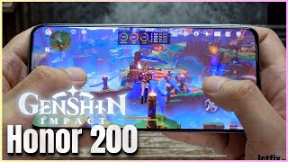 Honor 200 Genshin Impact Gaming test  Snapdragon 7 Gen 3 120Hz Display [upl. by Lehpar]