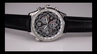 Citizen EcoDrive AT036106E Watch Review Aviation Styled Sport Chronograph Calibre H500 World Time [upl. by Alegnatal]