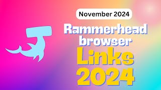 Top 20 Rammerhead Browser Links  Proxy for School Chromebook 2024 [upl. by Aratal]