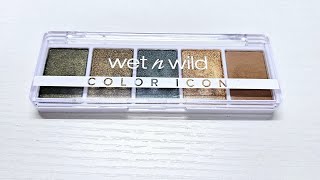 Wet n Wild Color Icon 5Pan Eyeshadow Palette  My Lucky Charm 💚🤎💚🤎 [upl. by Tronna]