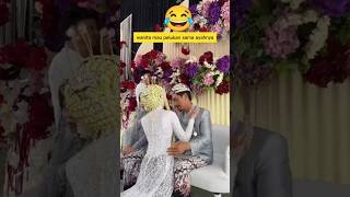 momen lucu ketika pengantin wanita mau pelukan sama ayahnya ‼️ ngakak lucu ayah pengantinviral [upl. by Brandi]