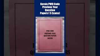 Kerala PWD Code Previous Year Question Papers  Shorts  Shorts feed [upl. by Halullat]