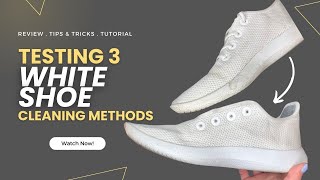 Testing Methods on How To Clean White Sneakers 👟  Which cleaning technique will win [upl. by Atiuqrehs]