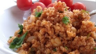 Easy amp healthy Bulgur and tomato pilaf wchick peas Recipe [upl. by Boesch]