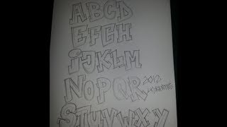 Graffiti Alphabet ABC How to do Graffiti AZ [upl. by Yekcor]