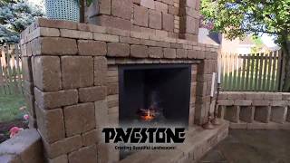 Time Lapse Pavestone Fireplace Under Construction [upl. by Livingstone]