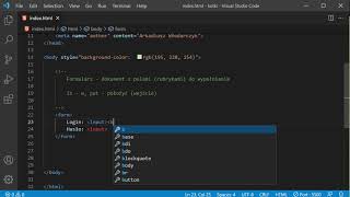 Kurs HTML Czym są formularze Jak stworzyć formularz z loginem i hasłem [upl. by Ellis648]