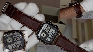 Its beautiful The Casio AE1200WHL5AV  Casio Royale 2024 with leather strap casio watch [upl. by Burny]