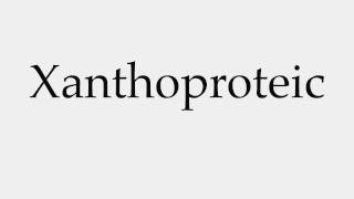 How to Pronounce Xanthoproteic [upl. by Eniluap]