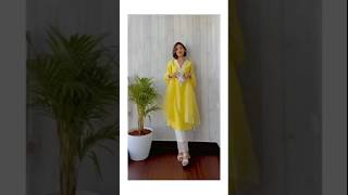 Amazing Yellow colour with whitesunnycollectionslikeweddingdresssubscribeviralshortstrend2024 [upl. by Ruffina]