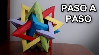 Tetraedro Intersectado De Origami ¡TUTORIAL FACIL  Intersecting Tetrahedra Origami [upl. by Pearse]