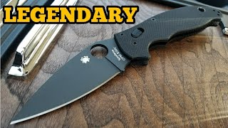 SPYDERCO MANIX 2 BLACK DLC G10  S30V  My new EDC [upl. by Nevar]