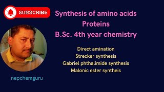 synthesisofaminoacidsproteinsbsc4thyearchemistrymajor403 [upl. by Letsou]