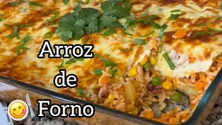 ARROZ DE FORNO  simples rápido e suculento receitasfaceis arrozdeforno [upl. by Jim379]