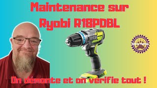 Maintenance démontage et graissage visseuse à percussion Ryobi R18PDBL ONE [upl. by Aurthur]