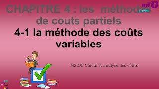 la méthode des coûts variables [upl. by Nomzzaj706]