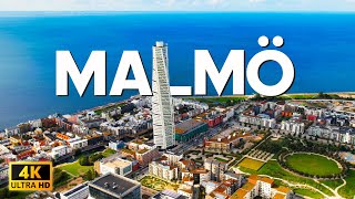 Malmö Sweden 🇸🇪 in 4k Ultra HD Drone Video [upl. by Nwahsd]