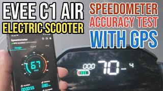 EVEE C1 AIR SPEEDOMETER ACCURACY CHECK WITH GPS [upl. by Elegna629]