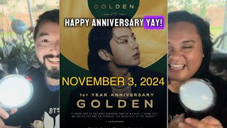 JUNGKOOK’S GOLDEN ALBUM ANNIVERSARY  LISTENING amp REACTION PARTY [upl. by Eneiluj]