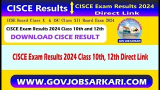 CISCE Exam Result 2024 Class 10th and 12th At 6 May 2024 At 11 AM [upl. by Klemperer]