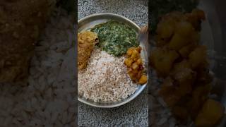 Kerala matta rice with 3dish yummy lunch 😋 trending yputubeshorts shorts [upl. by Rramel]