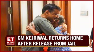 Emotional Moment Kejriwal Returns Home After Release From Tihar Jail Today  Top News [upl. by Dnumyar755]