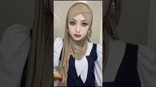 School Girl Hijab Style 💖 Hijab Tutorial shorts [upl. by Jarrell]