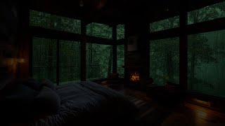 Go To Sleep With Rain Falling In The Forest  Rainy Forest Sounds for Sleeping Meditation Study [upl. by Mourant]