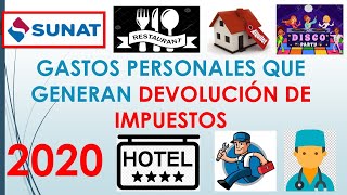 GASTOS DEDUCIBLES 2020 PERSONAS NATURALES HASTA 3UIT [upl. by Arret]